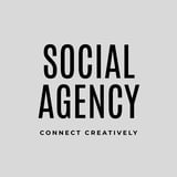 Social Agency logo with tagline Connect Creatively on gray background